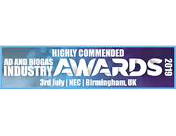 AD & Biogas Industry Awards 2019 Best R&D Innovation - Highly Commended